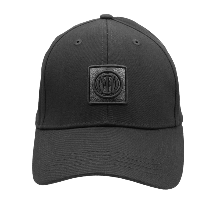 CAPPELLO BASEBALL PATCH PELLE PICC .RICAMO NERO 100%CO INTER