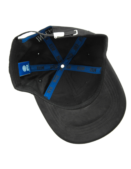 CAPPELLO BASEBALL ALCANTARA RICAMO NERO 100%PL INTER