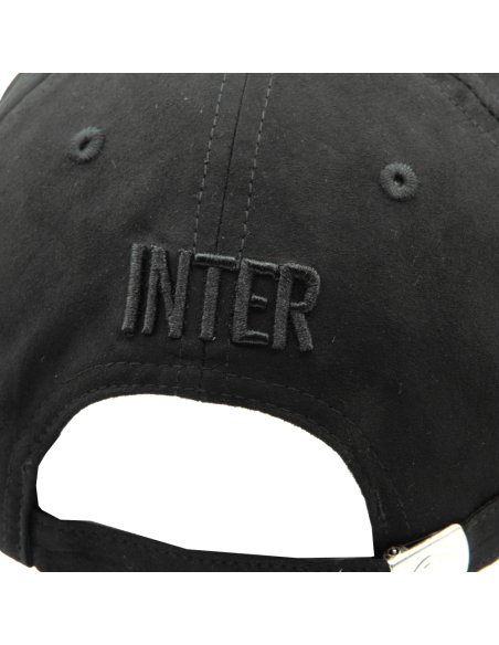 CAPPELLO BASEBALL ALCANTARA RICAMO NERO 100%PL INTER