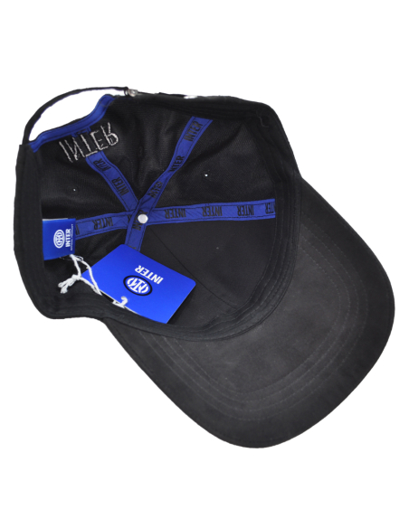 CAPPELLO BASEBALL ALCANTARA LOGO METALLO 100%PL INTER