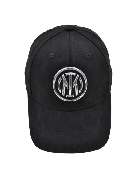 CAPPELLO BASEBALL ALCANTARA LOGO METALLO 100%PL INTER