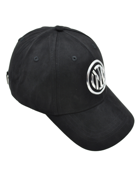 CAPPELLO BASEBALL ALCANTARA LOGO METALLO 100%PL INTER
