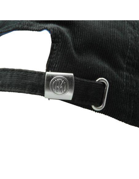 CAPPELLO BASEBALL VELLUTO RICAMO NERO 100%CO INTER