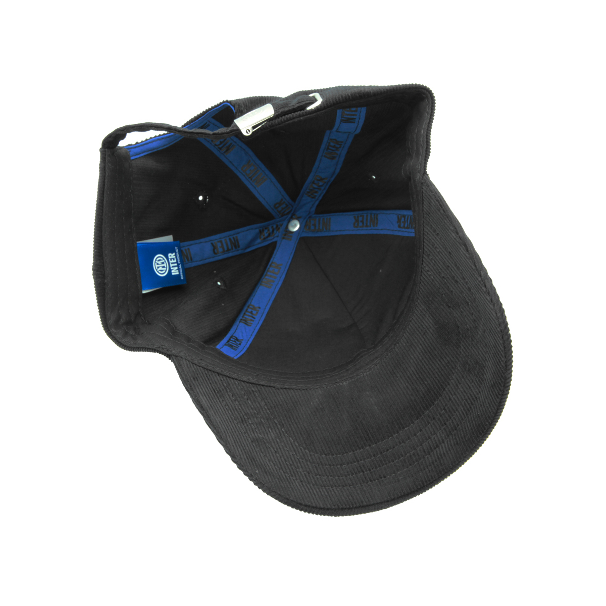 CAPPELLO BASEBALL VELLUTO RICAMO NERO 100%CO INTER