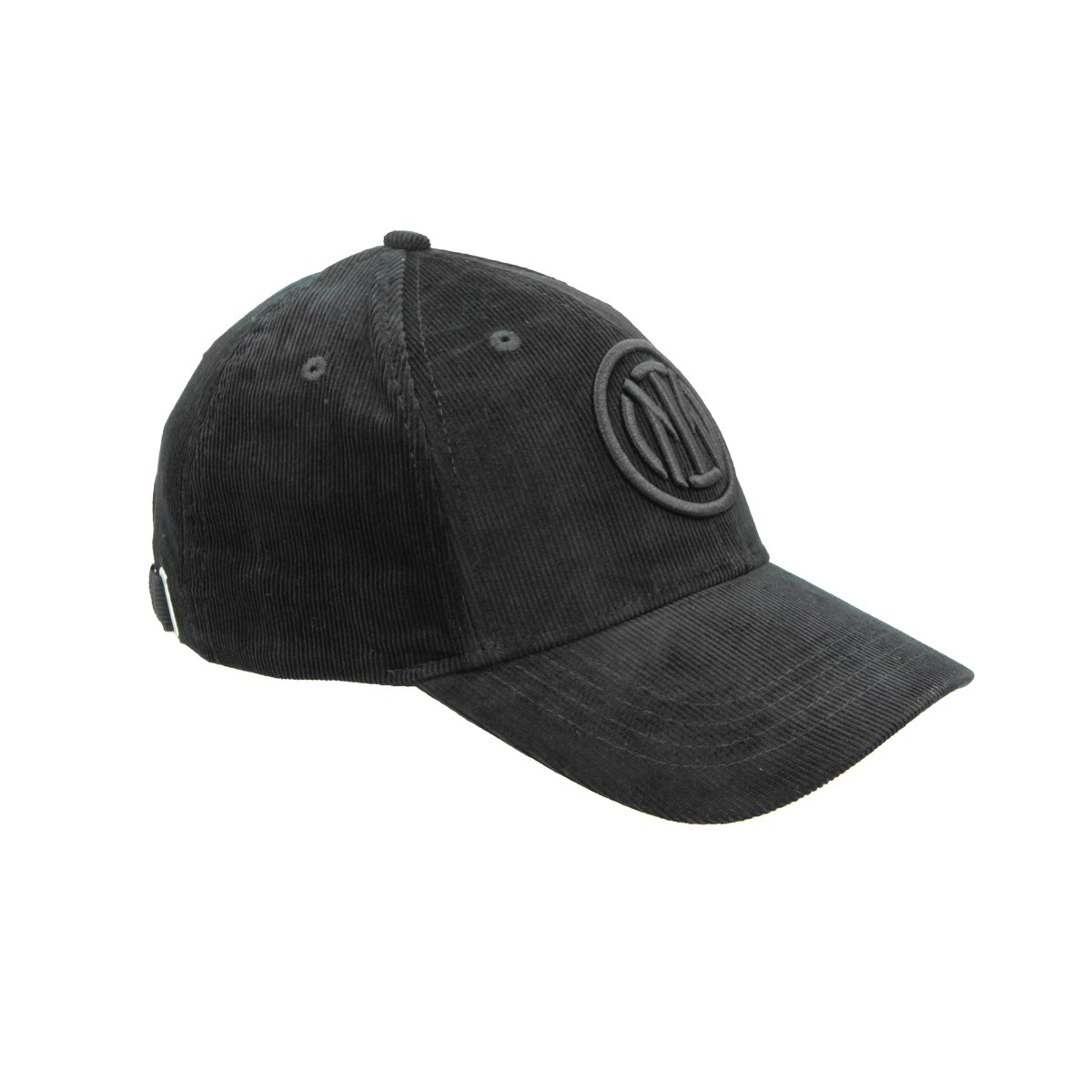 CAPPELLO BASEBALL VELLUTO RICAMO NERO 100%CO INTER