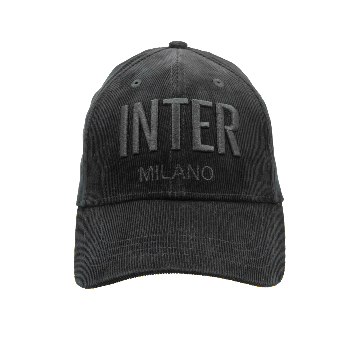 CAPPELLO BASEBALL VELLUTO RICAMO NERO 100%CO INTER