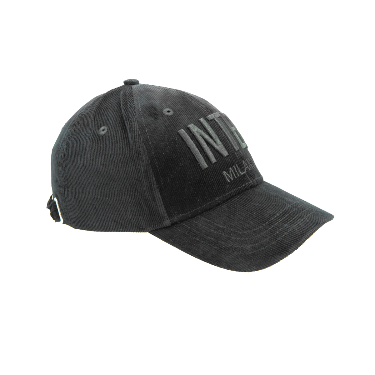 CAPPELLO BASEBALL VELLUTO RICAMO NERO 100%CO INTER