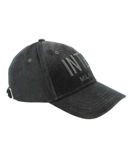 CAPPELLO BASEBALL VELLUTO RICAMO NERO 100%CO INTER