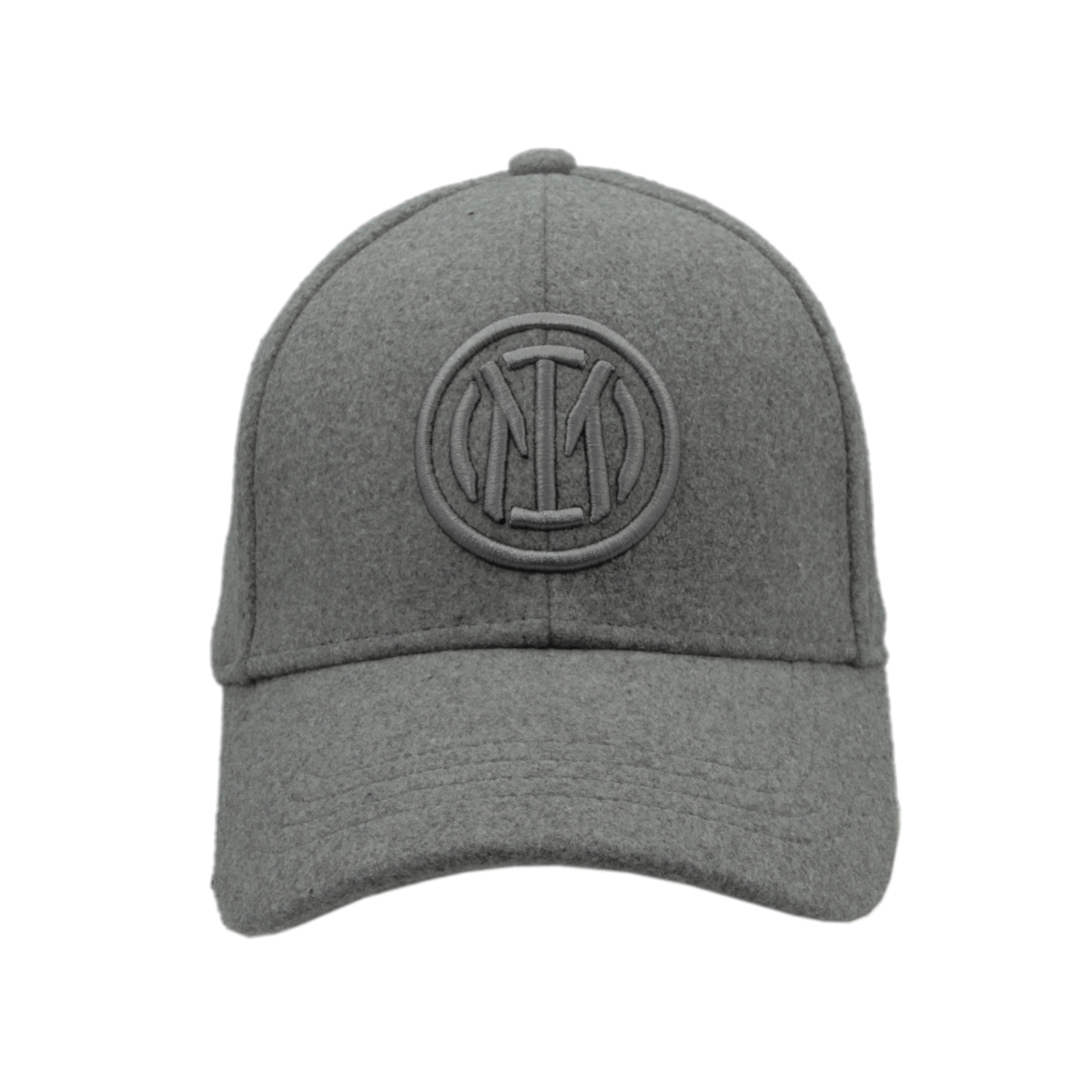 CAPPELLO BASEBALL FELTRO RICAMO GRIGIO 100%PL INTER