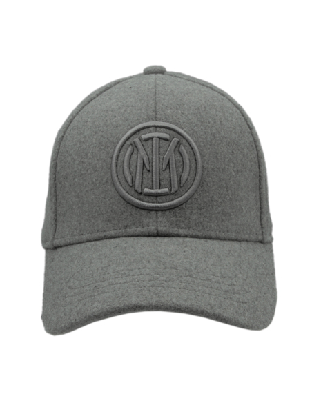 CAPPELLO BASEBALL FELTRO RICAMO GRIGIO 100%PL INTER