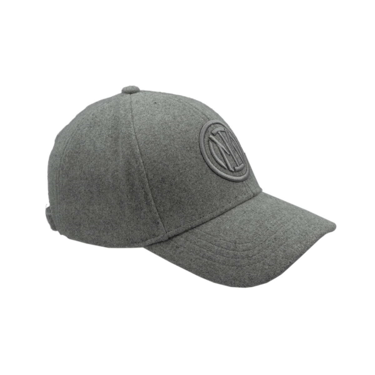 CAPPELLO BASEBALL FELTRO RICAMO GRIGIO 100%PL INTER