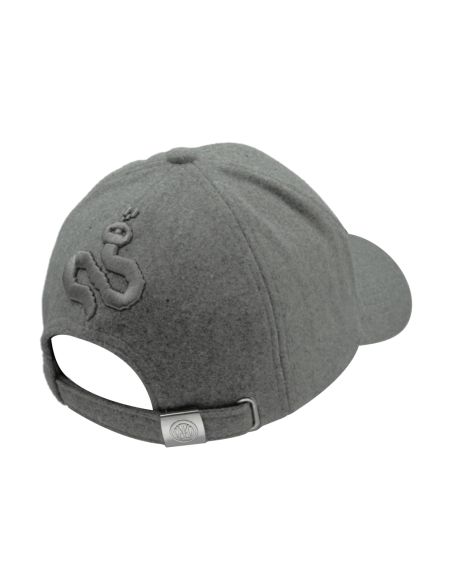 CAPPELLO BASEBALL FELTRO RICAMO GRIGIO 100%PL INTER