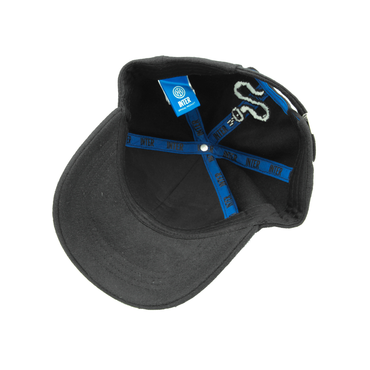 CAPPELLO BASEBALL FELTRO RICAMO NERO 100%PL INTER