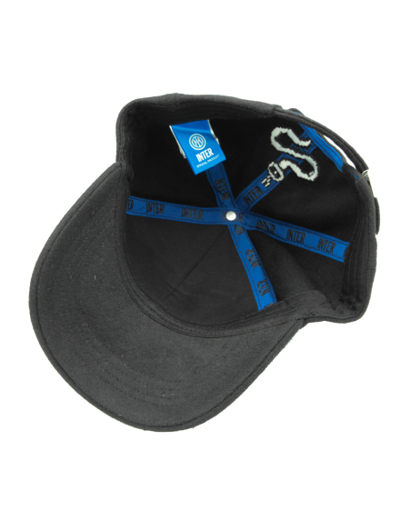 CAPPELLO BASEBALL FELTRO RICAMO NERO 100%PL INTER