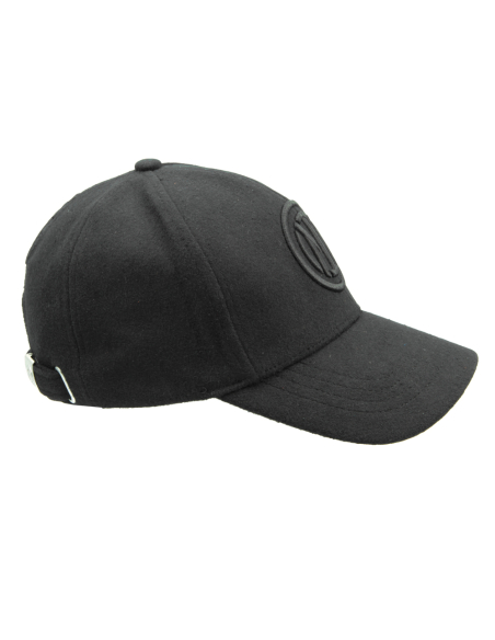 CAPPELLO BASEBALL FELTRO RICAMO NERO 100%PL INTER