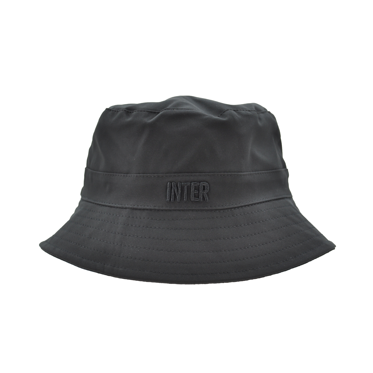 CAPPELLO PESCATORE ALCANTARA DOUBLE FACE NYLON RICAMO NERO 50%PU 50%PL INTER
