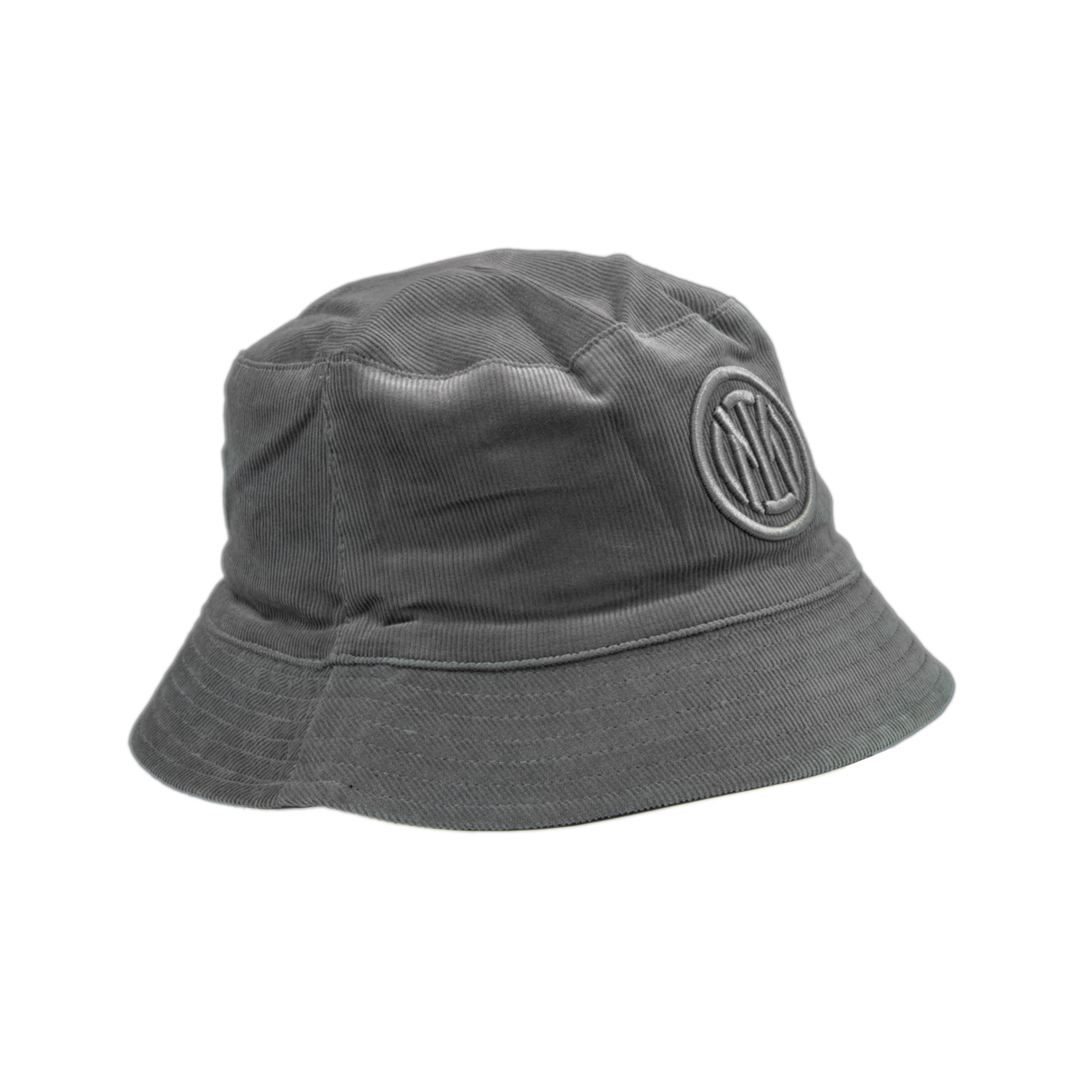 CAPPELLO PESCATORE VELLUTO DOUBLE FACE NYLON RICAMO GRIGIO 50%CO 50%PL INTER