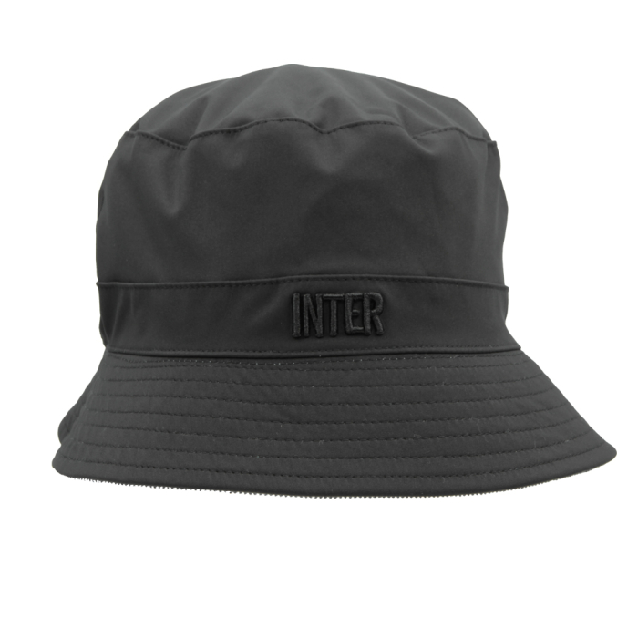 CAPPELLO PESCATORE VELLUTO DOUBLE FACE NYLON RICAMO GRIGIO 50%CO 50%PL INTER 2