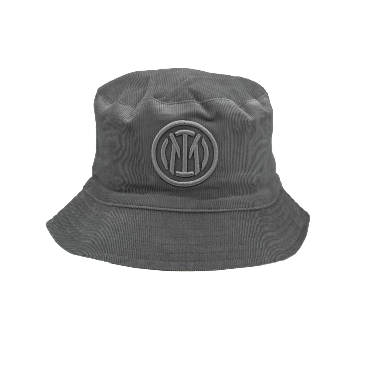 CAPPELLO PESCATORE VELLUTO DOUBLE FACE NYLON RICAMO GRIGIO 50%CO 50%PL INTER