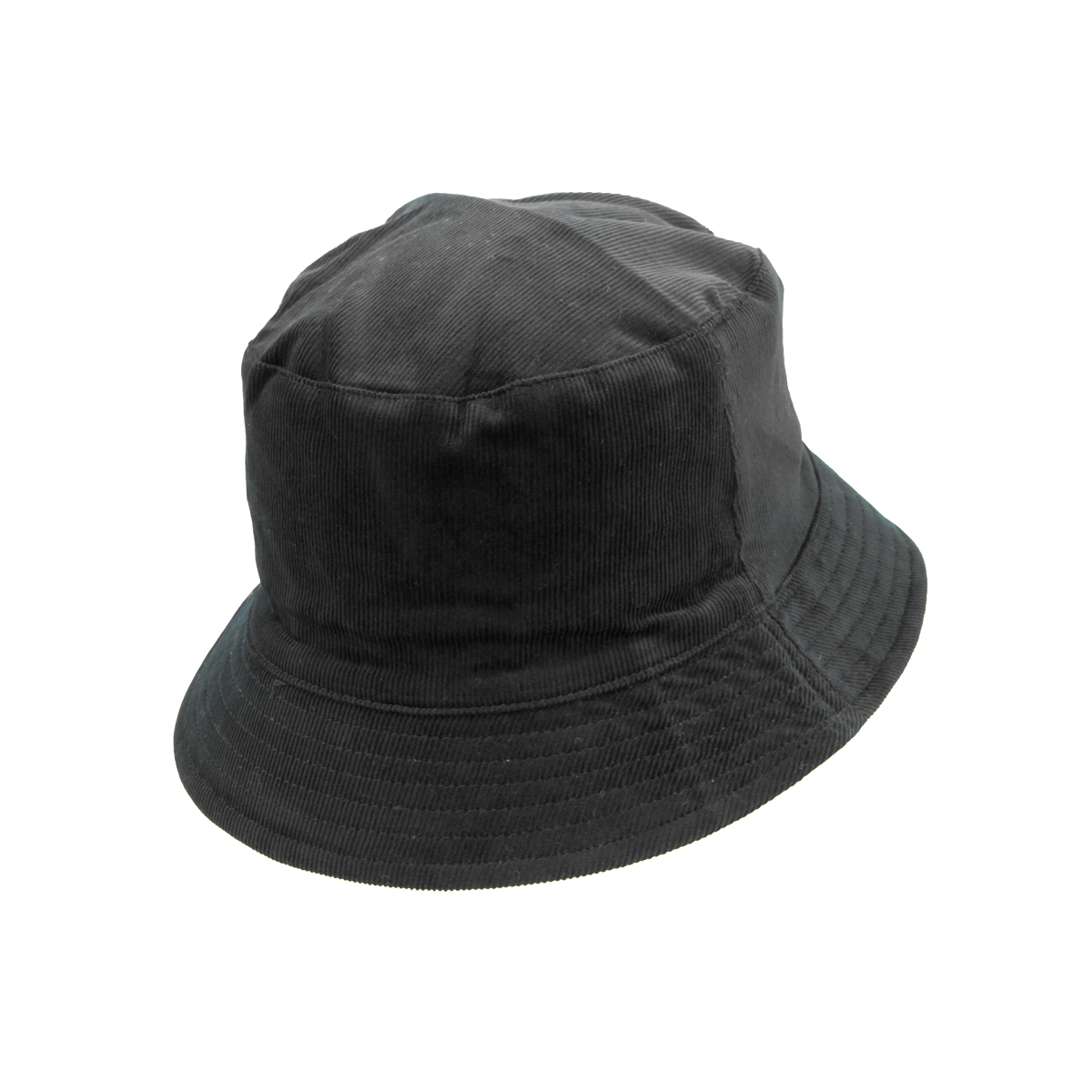 CAPPELLO PESCATORE VELLUTO DOUBLE FACE NYLON RICAMO NERO 50%CO 50%PL INTER