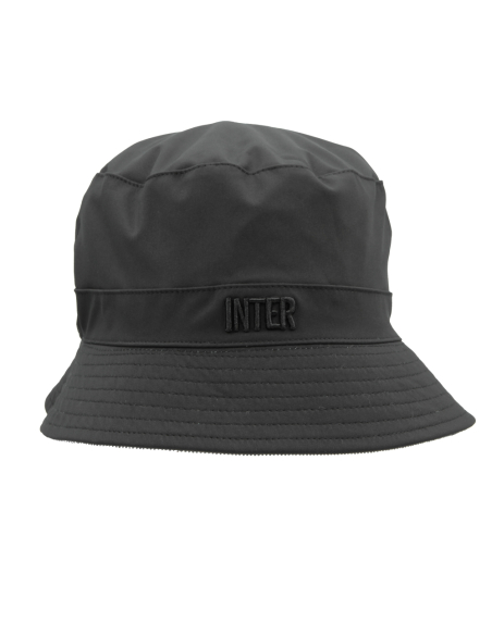 CAPPELLO PESCATORE VELLUTO DOUBLE FACE NYLON RICAMO NERO 50%CO 50%PL INTER