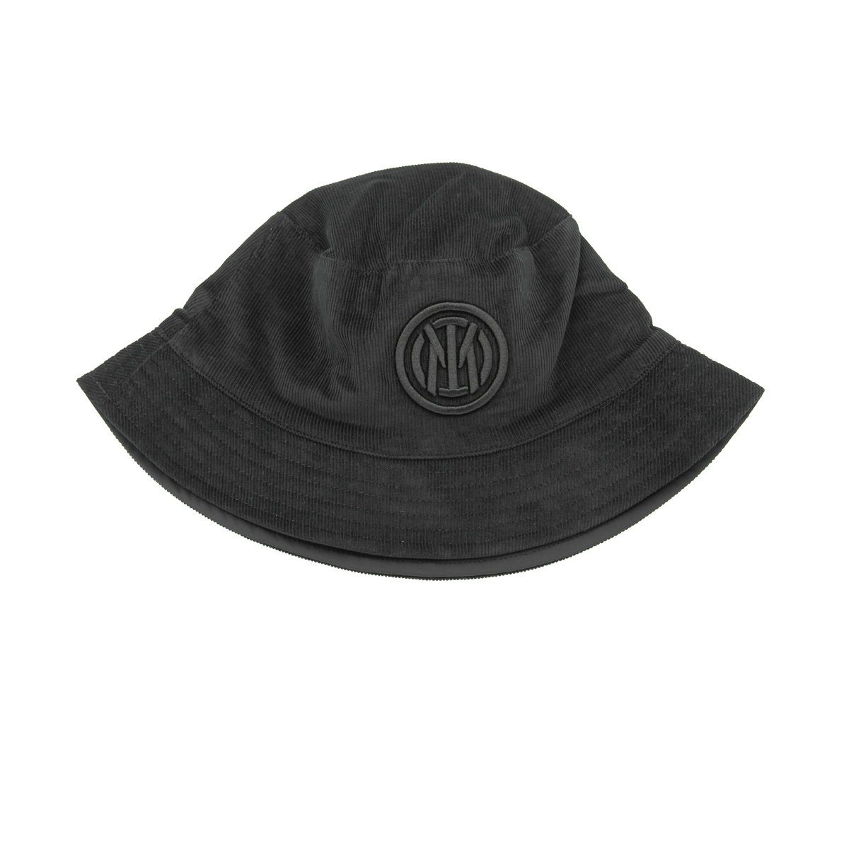 CAPPELLO PESCATORE VELLUTO DOUBLE FACE NYLON RICAMO NERO 50%CO 50%PL INTER