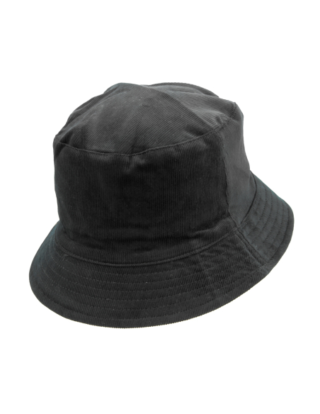 CAPPELLO PESCATORE VELLUTO DOUBLE FACE NYLON RICAMO NERO 50%CO 50%PL INTER