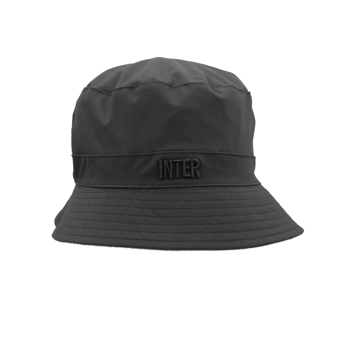 CAPPELLO PESCATORE VELLUTO DOUBLE FACE NYLON RICAMO NERO 50%CO 50%PL INTER