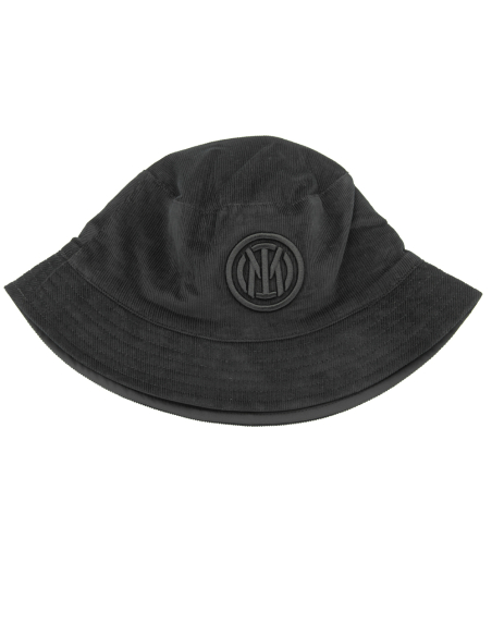 CAPPELLO PESCATORE VELLUTO DOUBLE FACE NYLON RICAMO NERO 50%CO 50%PL INTER