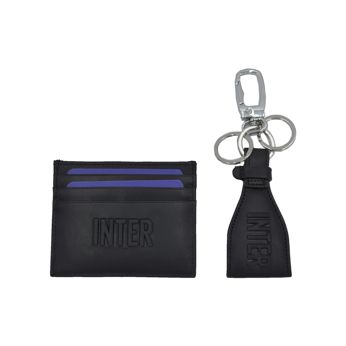 PARURE PORTACARTE E PORTACHIAVI 100%PELLE INTER