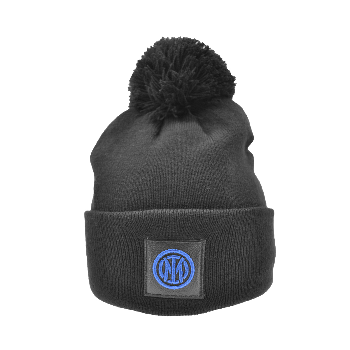 CAPPELLO PONPON MAGLIA LISCIA PATCH PELLE RICAMATO INT. PILE 50%PC 50%PL INTER