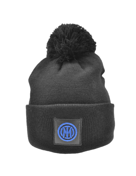 CAPPELLO PONPON MAGLIA LISCIA PATCH PELLE RICAMATO INT. PILE 50%PC 50%PL INTER