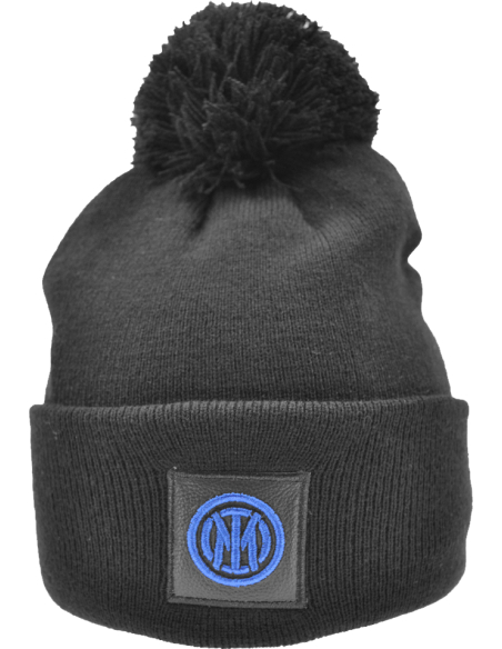 CAPPELLO PONPON MAGLIA LISCIA PATCH PELLE RICAMATO INT. PILE 50%PC 50%PL INTER