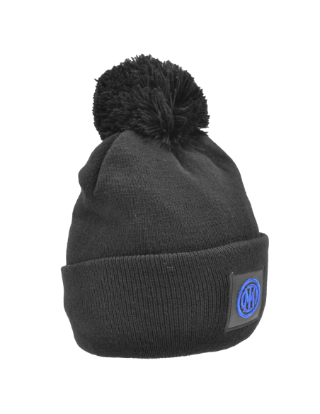 CAPPELLO PONPON MAGLIA LISCIA PATCH PELLE RICAMATO INT. PILE 50%PC 50%PL INTER