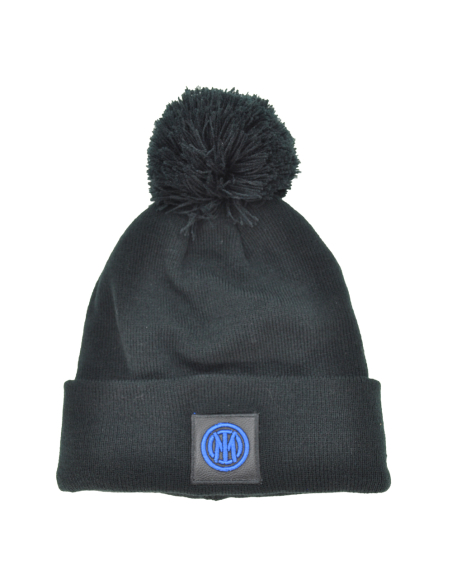 CAPPELLO PONPON MAGLIA LISCIA PATCH PELLE RICAMATO INT. PILE 50%PC 50%PL INTER