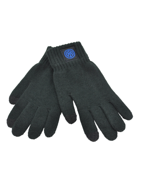 GUANTO UNITO PATCH PELLE RICAMATO INT. PILE 50%PC 50%PL INTER