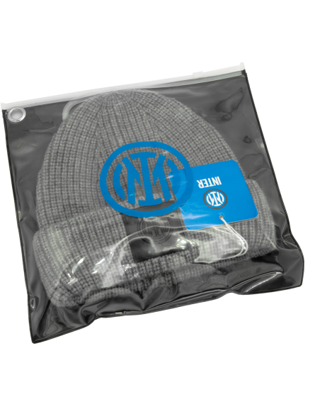 CAPPELLO SKIPPER GRIGIO PATCH PELLE RICAMATO 47%PC 31%PL 22%NY INTER