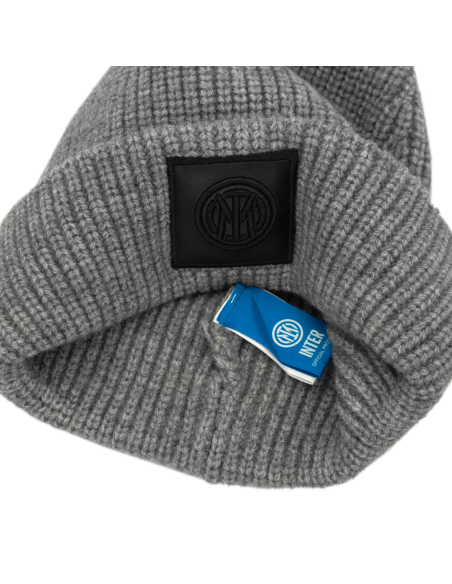 CAPPELLO SKIPPER GRIGIO PATCH PELLE RICAMATO 47%PC 31%PL 22%NY INTER