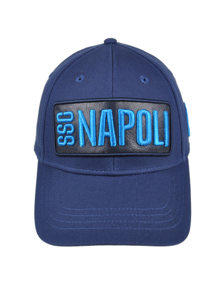CAPPELLO BASEBALL PATCH PELLE RICAMO 100%CO Enzo Castellano SSC NAPOLI