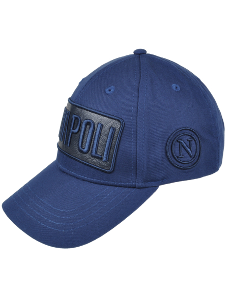 CAPPELLO BASEBALL PATCH PELLE RICAMO 100%CO Enzo Castellano SSC NAPOLI