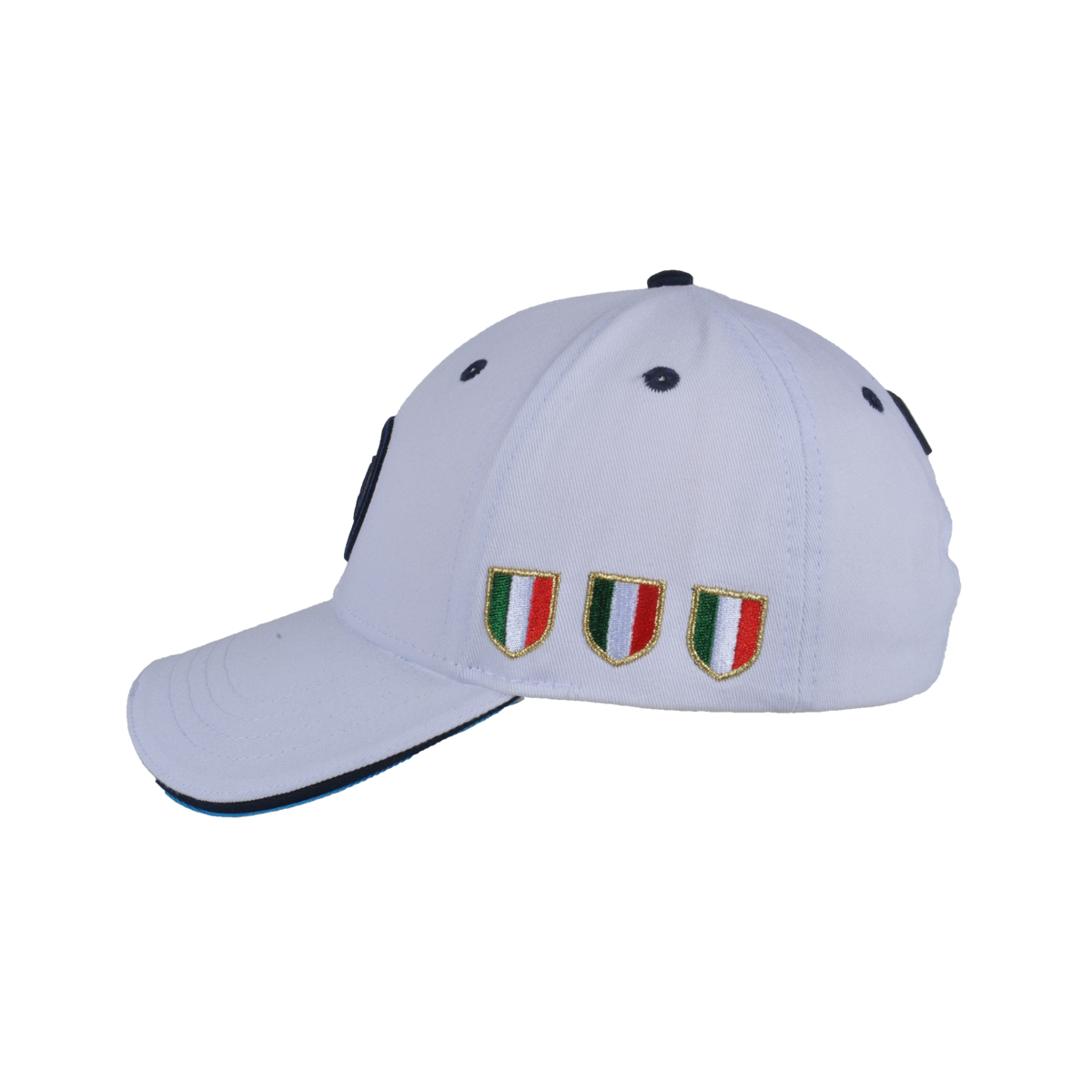 Cappello Baseball Junior Bianco A Contrasto 100%co Enzo Castellano Ssc Napoli - Imma Italy