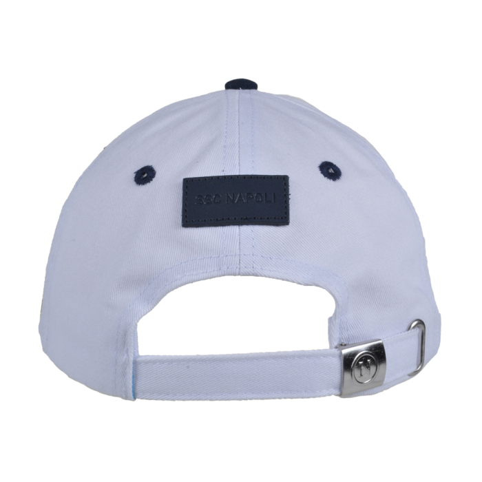 Cappello Baseball Junior Bianco A Contrasto 100%co Enzo Castellano Ssc Napoli - Imma Italy 2