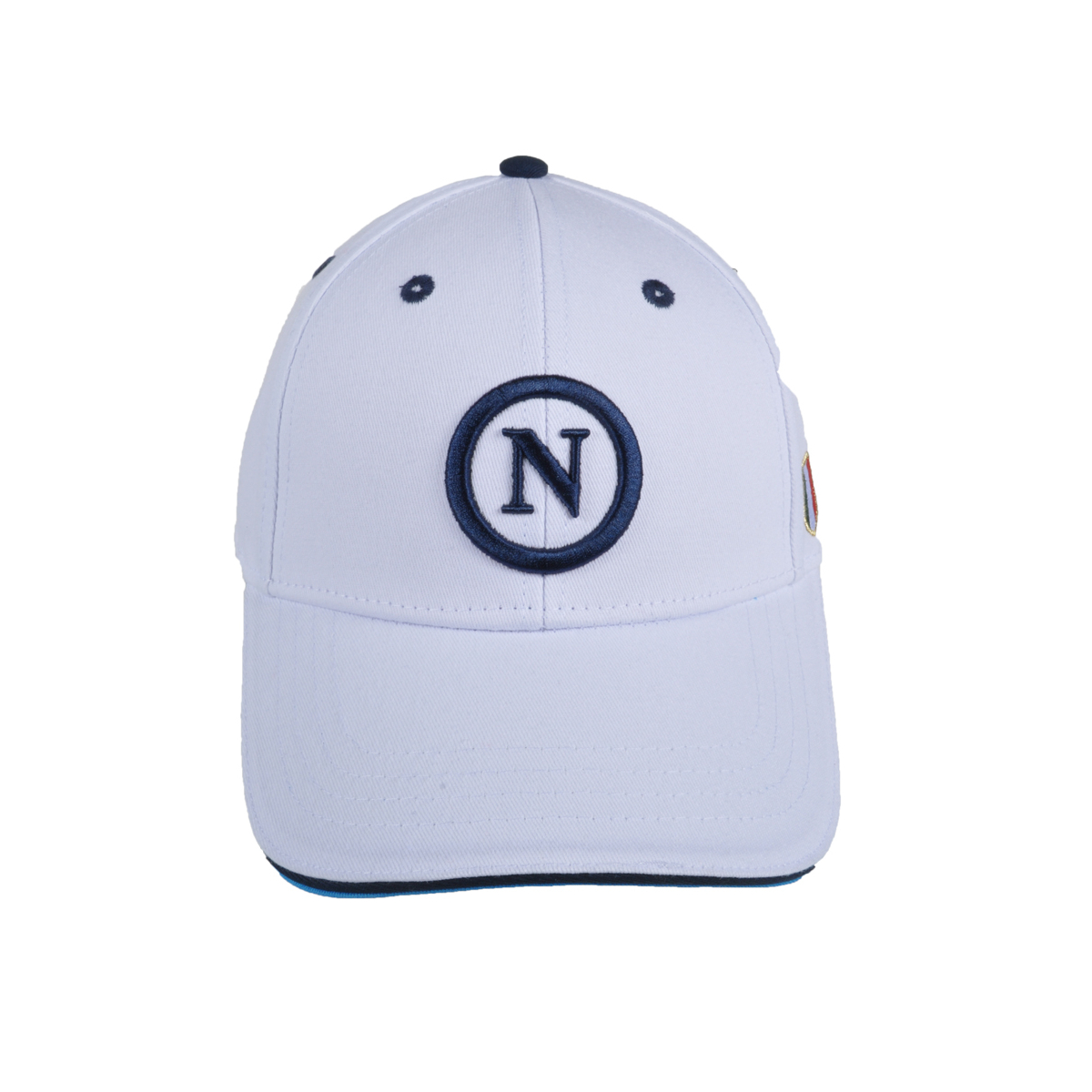 Cappello Baseball Adulto Bianco A Contrasto 100%co Enzo Castellano Ssc Napoli - Imma Italy
