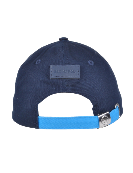 Cappello Baseball Junior Blu Tono A Tono 100%co Enzo Castellano Ssc Napoli - Imma Italy