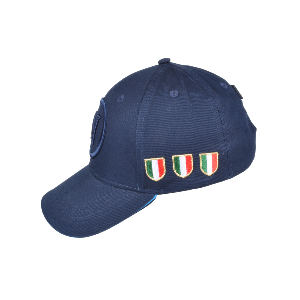 Cappello Baseball Junior Blu Tono A Tono 100%co Enzo Castellano Ssc Napoli - Imma Italy