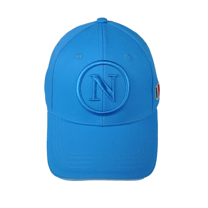Cappello Baseball Junior Azzurro Tono A Tono 100%co Enzo Castellano Ssc Napoli - Imma Italy