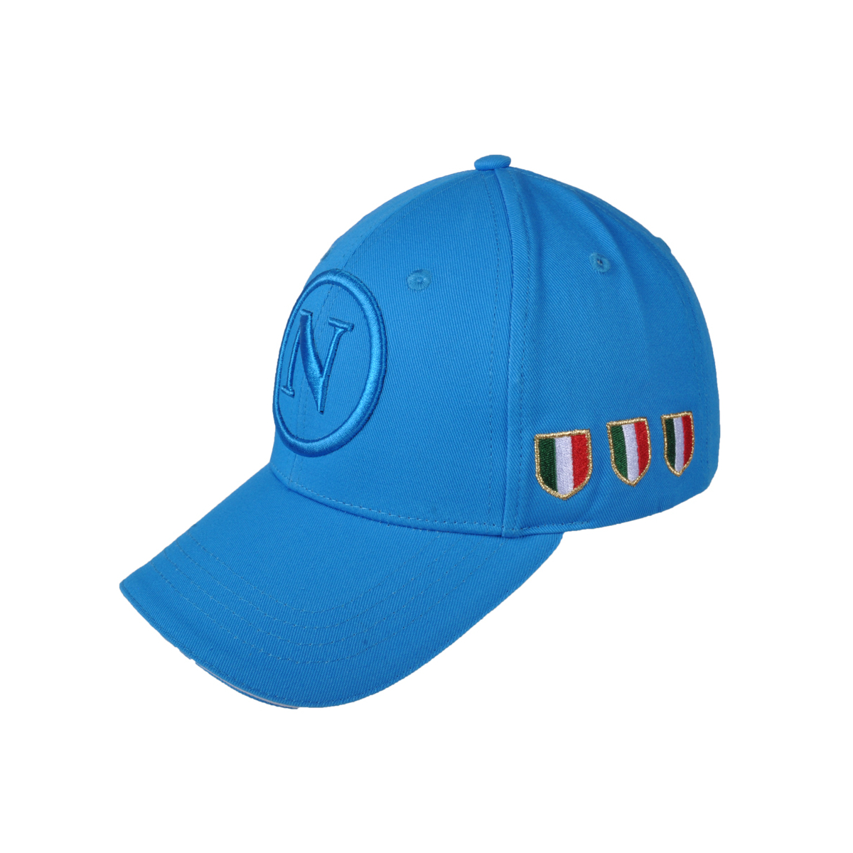 Cappello Baseball Junior Azzurro Tono A Tono 100%co Enzo Castellano Ssc Napoli - Imma Italy