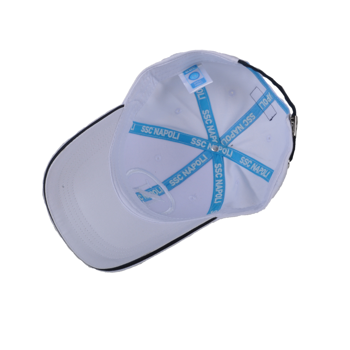 Cappello Baseball Junior Bianco Tono A Tono 100%co Enzo Castellano Ssc Napoli - Imma Italy