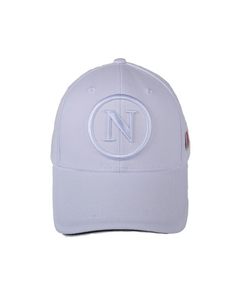 Cappello Baseball Junior Bianco Tono A Tono 100%co Enzo Castellano Ssc Napoli - Imma Italy