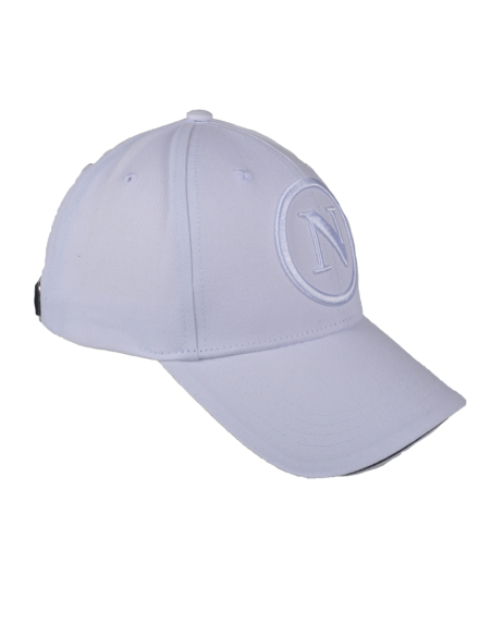 Cappello Baseball Adulto Bianco Tono A Tono 100%co Enzo Castellano Ssc Napoli - Imma Italy